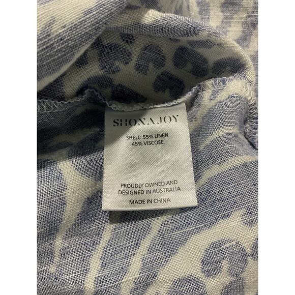 Shona Joy 'Pombeline' Blue Linen Bias Wrap Maxi Skirt Size 4 - Picture 5 of 5